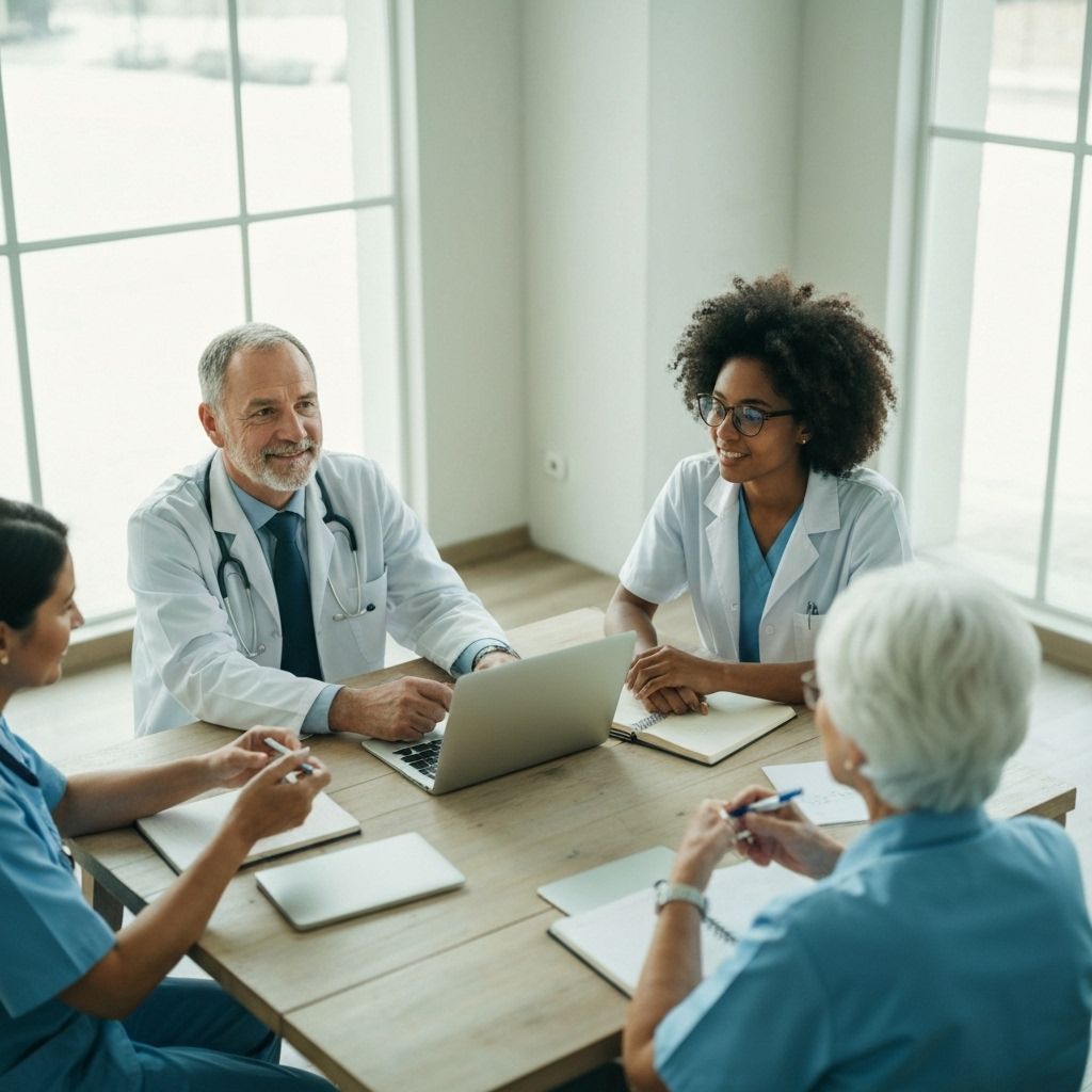 Healthcare professionals collaborating